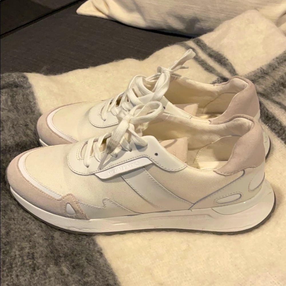 Michael Kors Miles Nylon and Leather Trainer